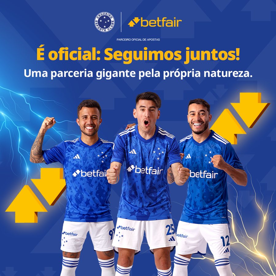 Cruzeiro partnership announcement social post