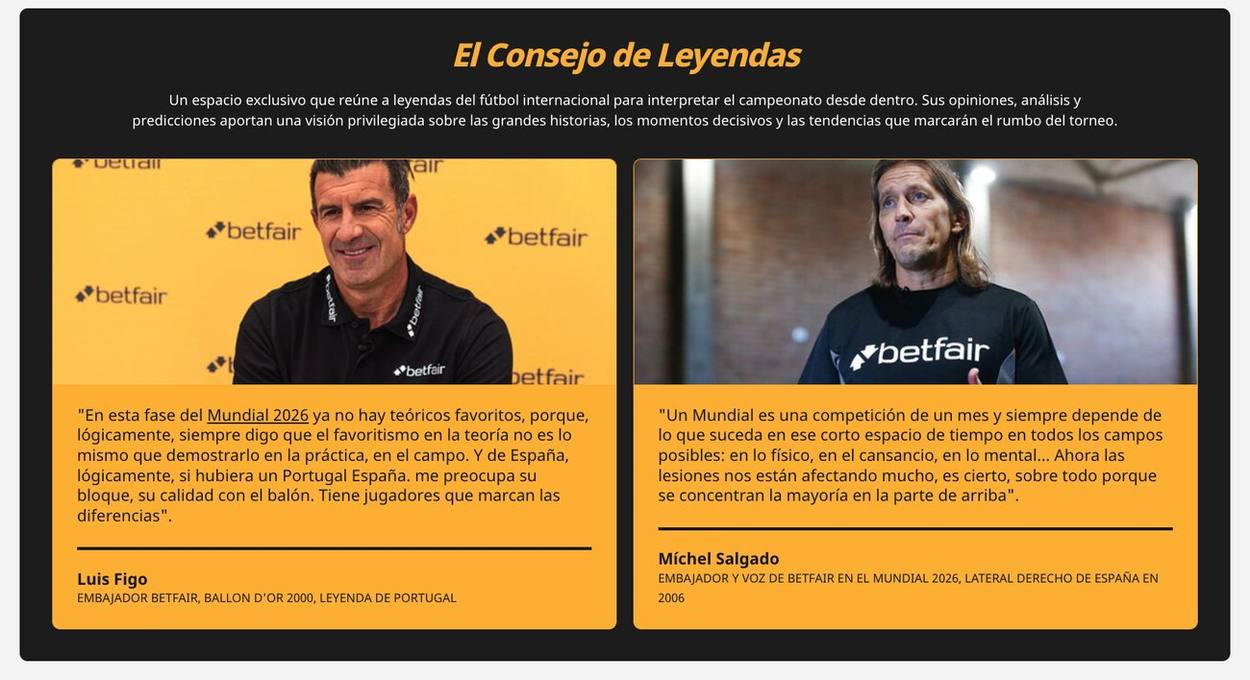 Legends council with Luis Figo and Míchel Salgado