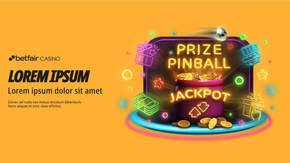 Prize Pinball web header, pinball machine version
